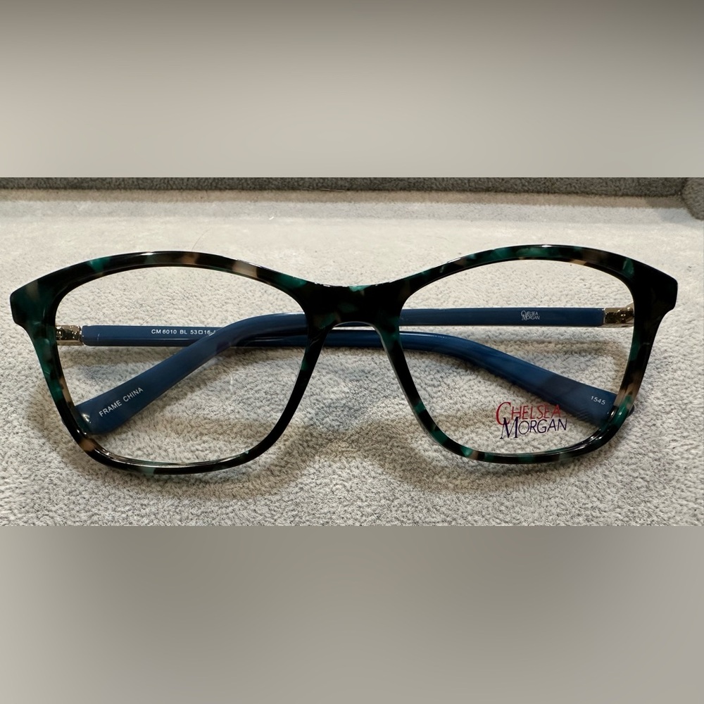 Chelsea Morgan CM 6010 Eyeglasses Multi Blue Cat Eye